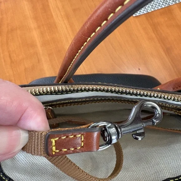 Dooney & Bourke Black Domed Satchel with Handles or Crossbody Bag Like New - Picture 12 of 16